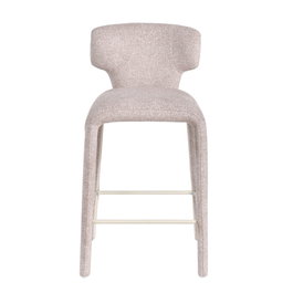 DKD Home Decor Taburete Urban Beige con Estructura de Metal y Poliéster 53 x 91.5 x 49 cm - Pack de 2 Unidades