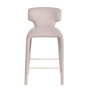 DKD Home Decor Taburete Urban Beige con Estructura de Metal y Poliéster 53 x 91.5 x 49 cm - Pack de 2 Unidades