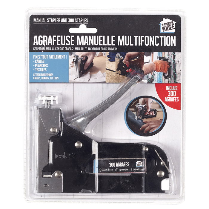 Je cherche une Idee Grapadora Manual Práctica para Hogar y Bricolaje con 300 Grapas Incluidas