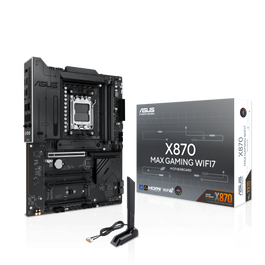 ASUS Placa Base X870 MAX GAMING WiFi 7 90MB1LY0-M0EAY0 AMD X870 Socket AM5 ATX DDR5 Wi-Fi 7 2.5Gb Ethernet