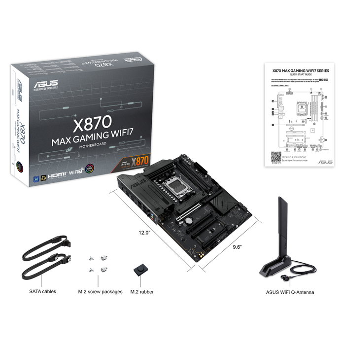 Asus X870 MAX GAMING WIFI7 Placa Base, AMD AM5, DDR5, ATX Asus X870 MAX GAMING WIFI7 Placa Base, AMD AM5, DDR5, ATX