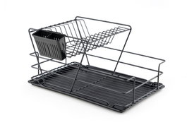Hermia Escurreplatos SM005-B Metálico Negro 47 x 32 x 24 cm Duradero y Elegante para Cocina