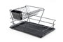 Hermia Escurreplatos SM005-B Metálico Negro 47 x 32 x 24 cm Duradero y Elegante para Cocina