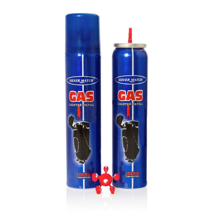 Polyflame Cartucho de recarga de gas para encendedores 90ml silver match azul