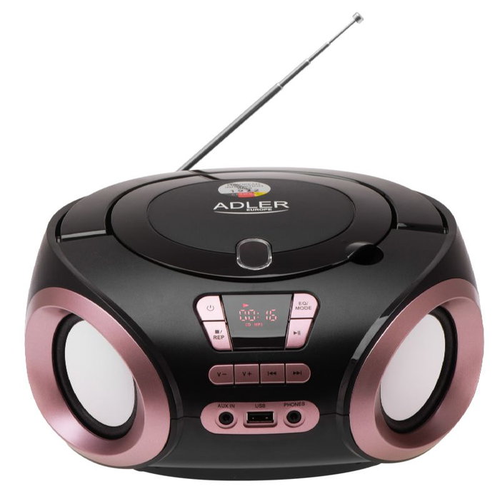 ADLER Radio CD con USB y Aux In de 4.5W