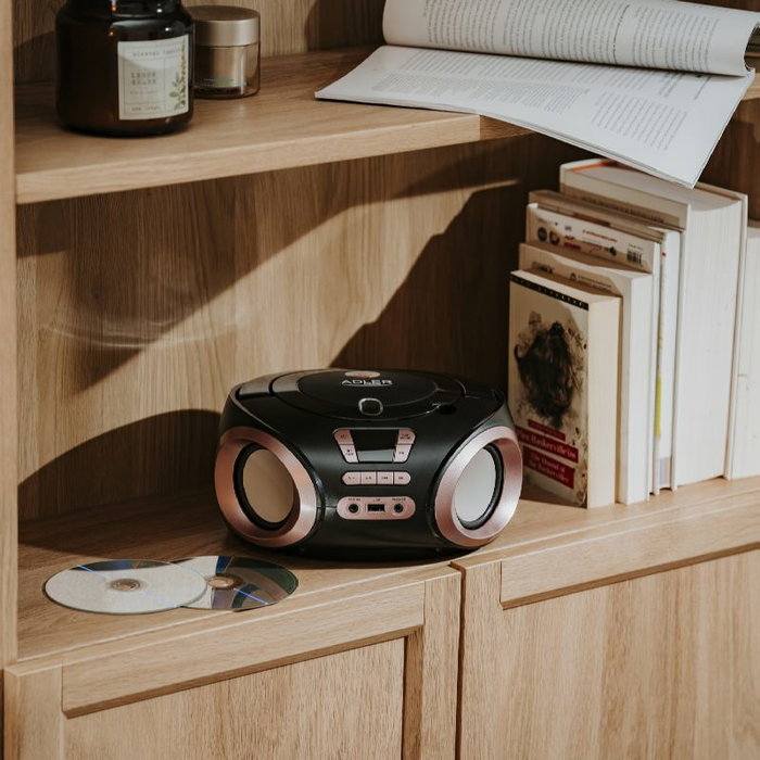 ADLER Radio CD con USB y Aux In de 4.5W