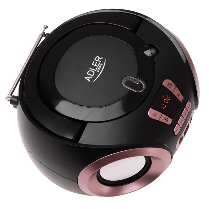 ADLER Radio CD con USB y Aux In de 4.5W