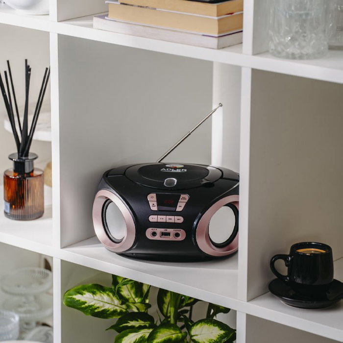 ADLER Radio CD con USB y Aux In de 4.5W