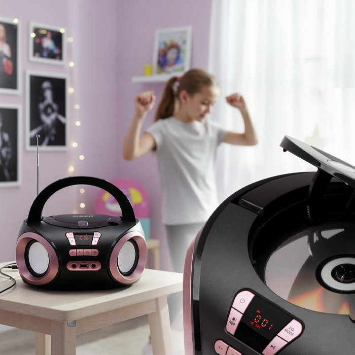 ADLER Radio CD con USB y Aux In de 4.5W