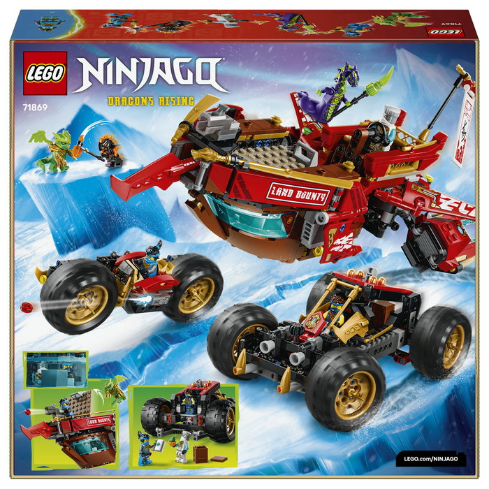 LEGO NINJAGO Bounty Terrestre 71869, Juego de construcción 3 en 1 LEGO NINJAGO Bounty Terrestre 71869, Juego de construcción 3 en 1