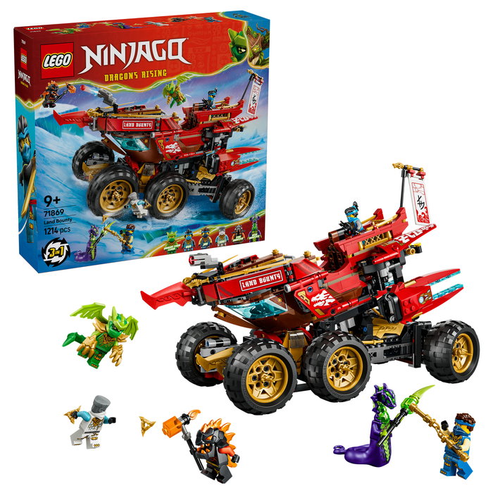 LEGO NINJAGO Bounty Terrestre 71869, Juego de construcción 3 en 1 LEGO NINJAGO Bounty Terrestre 71869, Juego de construcción 3 en 1