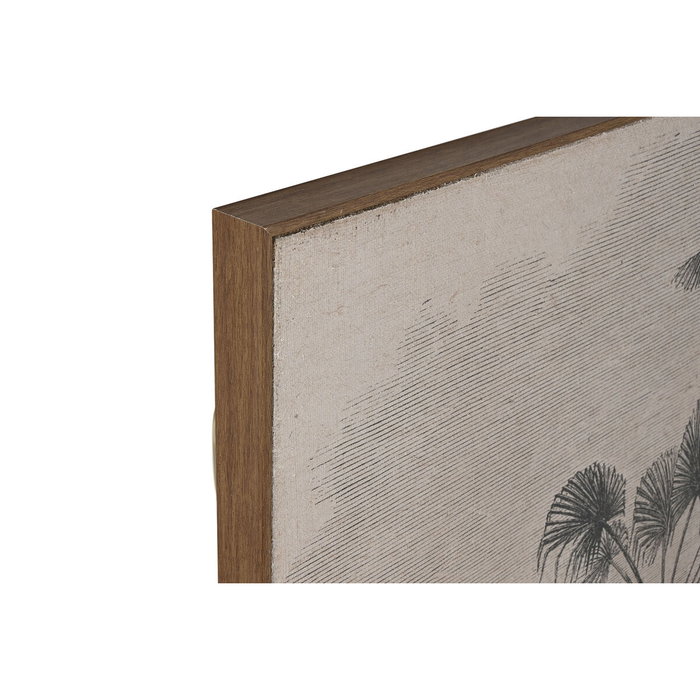 DKD Home Decor Set de 3 Cuadros de Palmeras en Yute y PS 180x120 cm