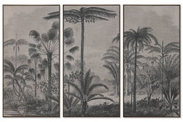 DKD Home Decor Cuadro Colonial Negro Marron 4 x 120 x 180 cm Set de 3