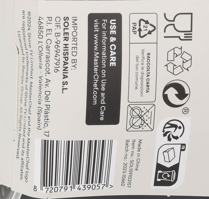 Masterchef Cazo 16 cm Aluminio Forjado 2.5 mm Negro (6 Unidades)