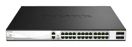 D-Link DXS-3130-28P Switch Gestionable de Capa 3 con 24 puertos 10G PoE++ y 4 puertos 10/25G SFP28