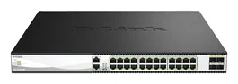 D-Link DXS-3130-28P Switch Gestionado L3 Multi-Gigabit - 24x10G PoE+ (60W) + 4x10/25G SFP28 - Stackable - Para Pymes o Core