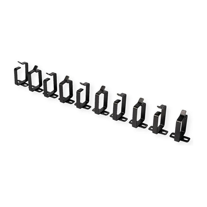 ROLINE Panel guía cables 44x60mm Negro 10 piezas ROLINE Panel guía cables 44x60mm Negro 10 piezas