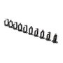 ROLINE Panel guía cables 44x60mm Negro 10 piezas