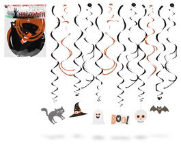 Decoración Colgante Espirales Halloween Divertido Pack 12 Unidades