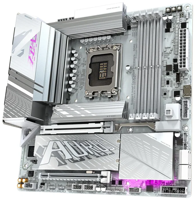 Gigabyte Z890M AORUS ELITE WIFI7 ICE Blanco Gigabyte Z890M AORUS ELITE WIFI7 ICE Blanco