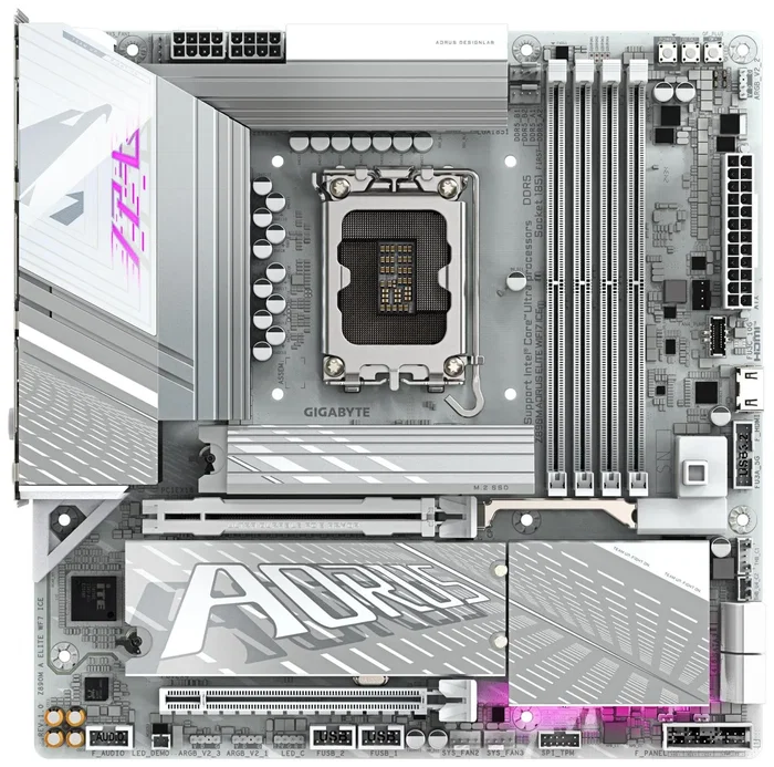 Gigabyte Z890M AORUS ELITE WIFI7 ICE Blanco Gigabyte Z890M AORUS ELITE WIFI7 ICE Blanco