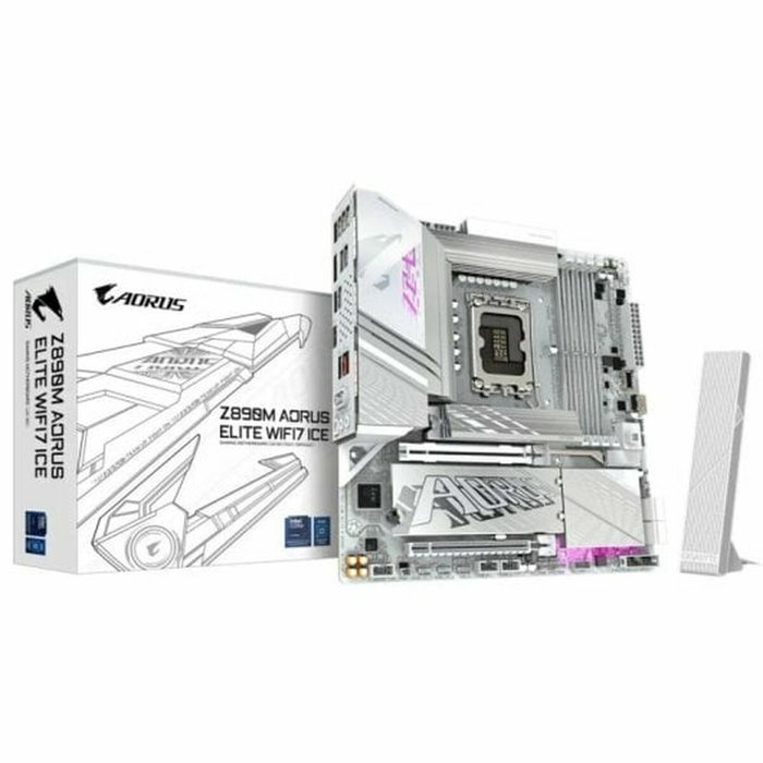 Gigabyte Z890M AORUS ELITE WIFI7 ICE Blanco Gigabyte Z890M AORUS ELITE WIFI7 ICE Blanco