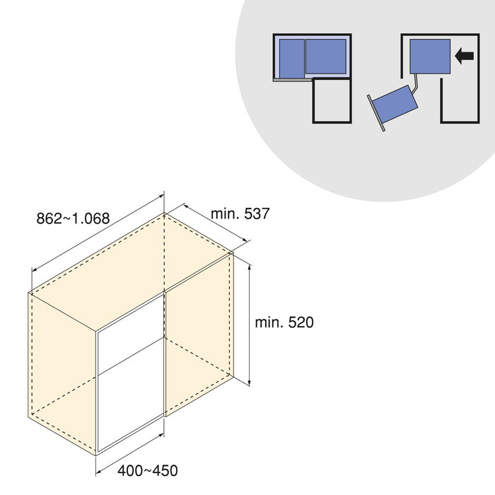 Emuca Rinconero extraíble Harmony para muebles de cocina, Izquierda, Acero y Madera, Gris antracita