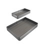Emuca Rinconero extraíble Harmony para muebles de cocina, Izquierda, Acero y Madera, Gris antracita