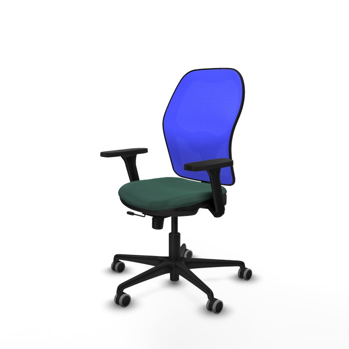 PIQUERAS Y CRESPO Silla de oficina Jorquera con mecanismo Sincro/Traslack, Verde botella y Azul PIQUERAS Y CRESPO Silla de oficina Jorquera con mecanismo Sincro/Traslack, Verde botella y Azul