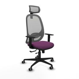 PIQUERAS Y CRESPO Silla de oficina Cilanco Morada con Malla Gris
