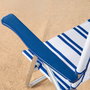 AKTIVE Silla de playa plegable de aluminio con cojín y cinta