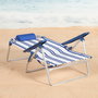 AKTIVE Silla de playa plegable de aluminio con cojín y cinta