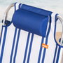 AKTIVE Silla de playa plegable de aluminio con cojín y cinta
