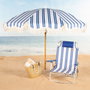 AKTIVE Silla de playa plegable de aluminio con cojín y cinta