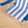 AKTIVE Silla de playa plegable de aluminio con cojín y cinta