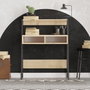 Hanah Home Escritorio de Estudio Sapphire Oak, Black 79x100x50 cm Roble Zafiro y Negro