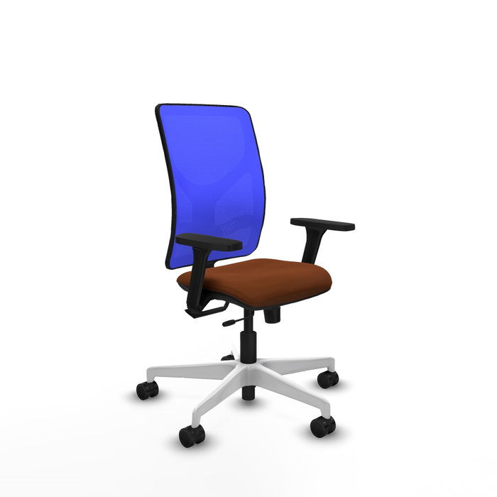 PIQUERAS Y CRESPO Silla de oficina Motilla con mecanismo Sincro/Traslack, Marrón y Azul PIQUERAS Y CRESPO Silla de oficina Motilla con mecanismo Sincro/Traslack, Marrón y Azul