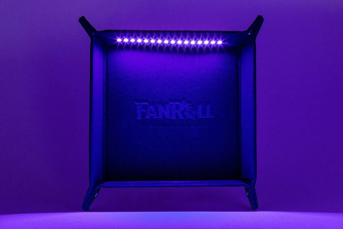 FanRoll Shadowlight Bandeja plegable para dados Blacklight Black