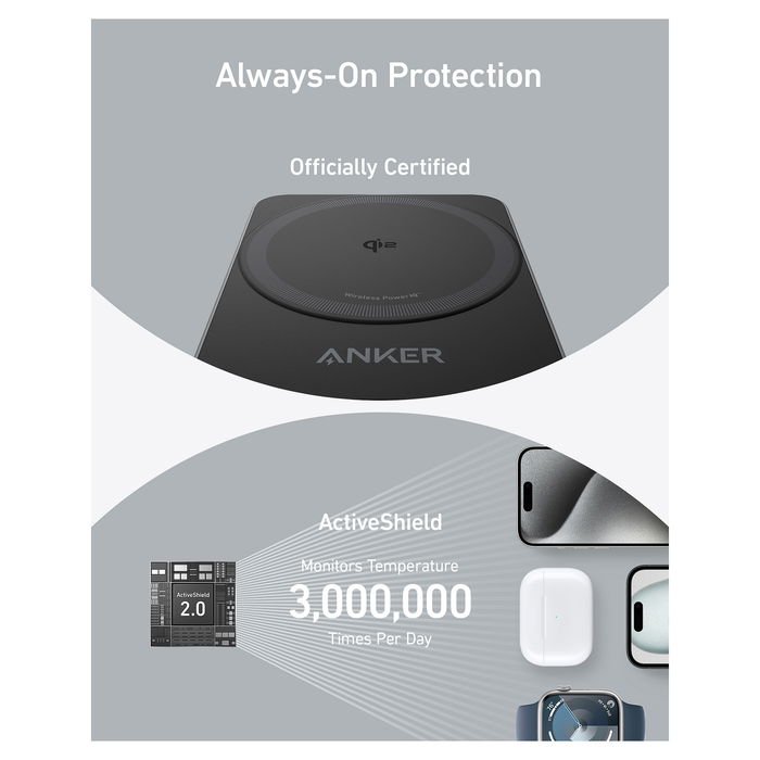 Anker Cargador Inalámbrico MagGo 3 en 1 15W Negro