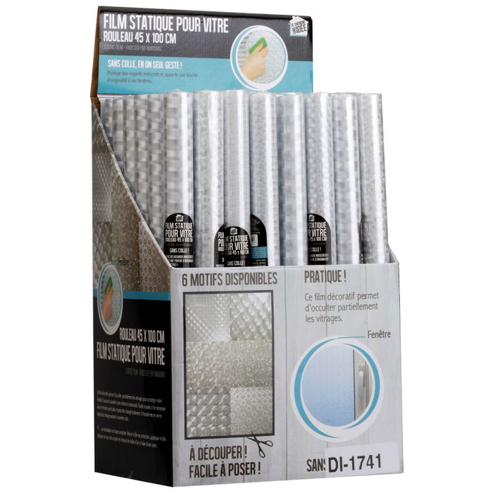 Je cherche une Idee Film Cubre Cristales 45x100 cm 6 Diseños Diferentes Adhesión Estática