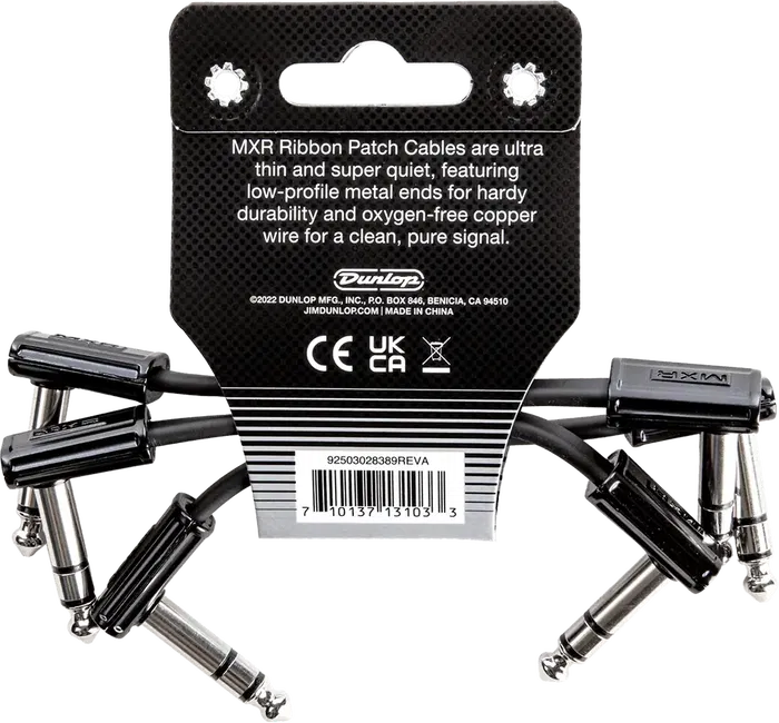 MXR Cable Ribbon Patch TRS 8 Cm - Pack de 3