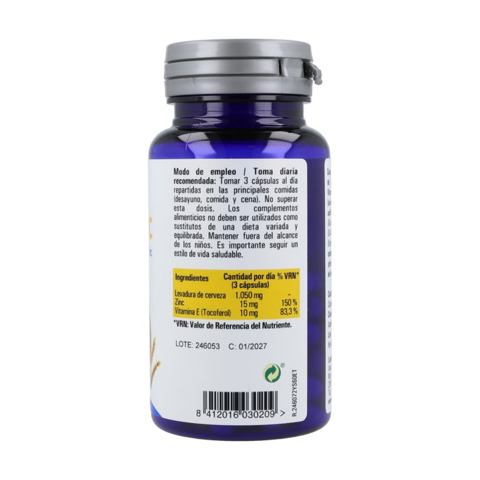 YNSADIET LevaZinc Levadura de Cerveza Viva 350mg 60 cápsulas