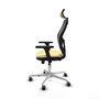 PIQUERAS Y CRESPO Silla de oficina Jorquera con mecanismo Sincro/Traslack, Crema y Negro