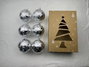 DKD Home Decor Set de 6 Bolas de Decoración de PVC en Dorado y Plateado