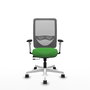 PIQUERAS Y CRESPO Silla de oficina Zulema con mecanismo Sincro/Traslack Verde y Gris