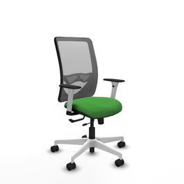 PIQUERAS Y CRESPO Silla de oficina Zulema con mecanismo Sincro/Traslack Verde y Gris