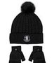 Cerdá Conjunto de Gorro Beanie y Guantes Wednesday Negro