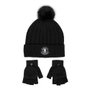 Cerdá Conjunto de Gorro Beanie y Guantes Wednesday Negro