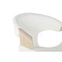 DKD Home Decor Taburete de Madera y Poliéster Blanco