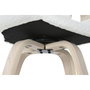 DKD Home Decor Taburete de Madera y Poliéster Blanco